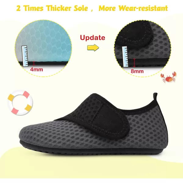 LeIsfIt Toddler Water Shoes Girls Boys Swim Beach Shoes Barefoot Aqua Socks Kids Non-Slip Water Socks