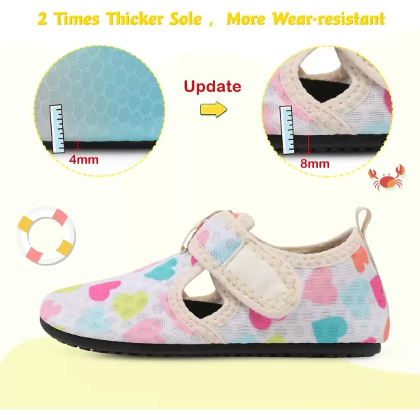 LeIsfIt Toddler Water Shoes Girls Boys Swim Beach Shoes Barefoot Aqua Socks Kids Non-Slip Water Socks