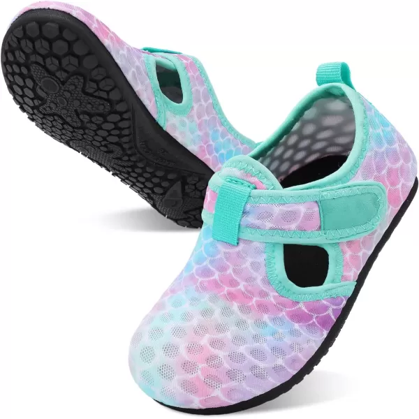 LeIsfIt Toddler Water Shoes Girls Boys Swim Beach Shoes Barefoot Aqua Socks Kids Non-Slip Water Socks