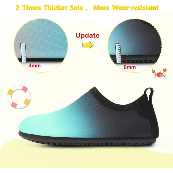 LeIsfIt Toddler Water Shoes Girls Boys Swim Beach Shoes Barefoot Aqua Socks Kids Non-Slip Water Socks