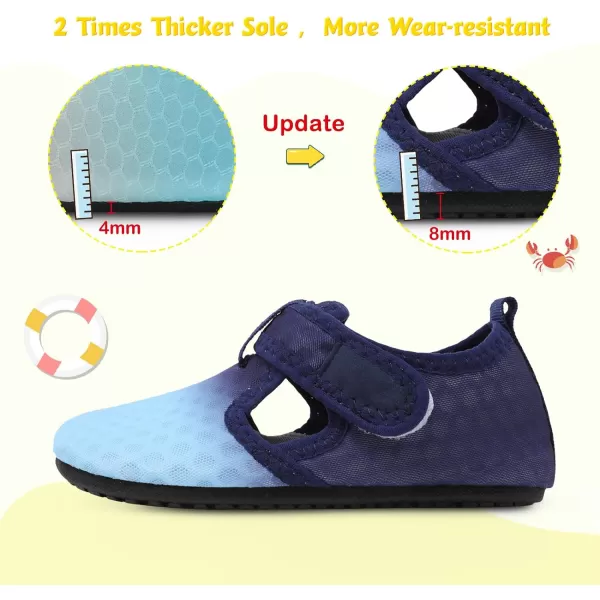 LeIsfIt Toddler Water Shoes Girls Boys Swim Beach Shoes Barefoot Aqua Socks Kids Non-Slip Water Socks