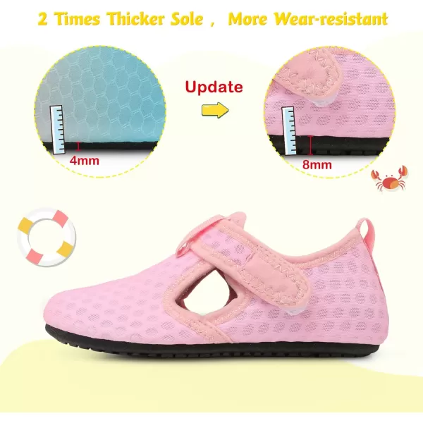 LeIsfIt Toddler Water Shoes Girls Boys Swim Beach Shoes Barefoot Aqua Socks Kids Non-Slip Water Socks