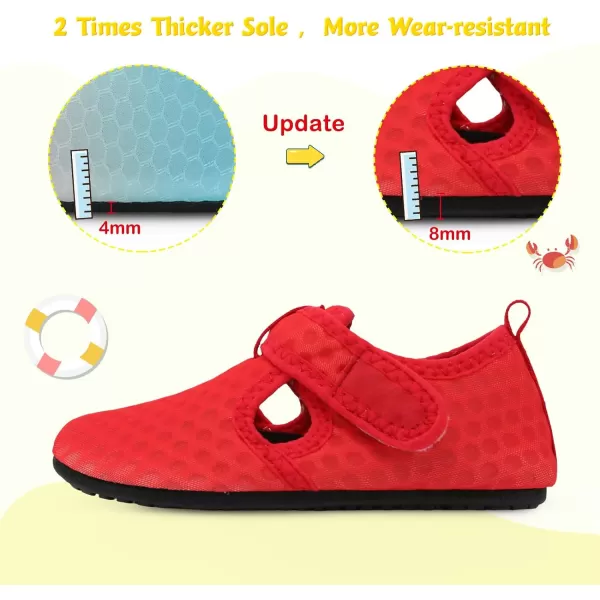 LeIsfIt Toddler Water Shoes Girls Boys Swim Beach Shoes Barefoot Aqua Socks Kids Non-Slip Water Socks