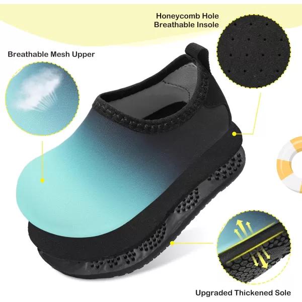 LeIsfIt Toddler Water Shoes Girls Boys Swim Beach Shoes Barefoot Aqua Socks Kids Non-Slip Water Socks