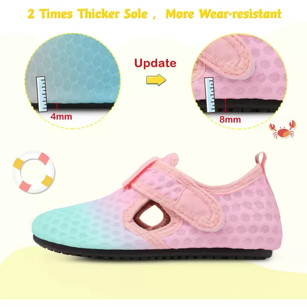 LeIsfIt Toddler Water Shoes Girls Boys Swim Beach Shoes Barefoot Aqua Socks Kids Non-Slip Water Socks
