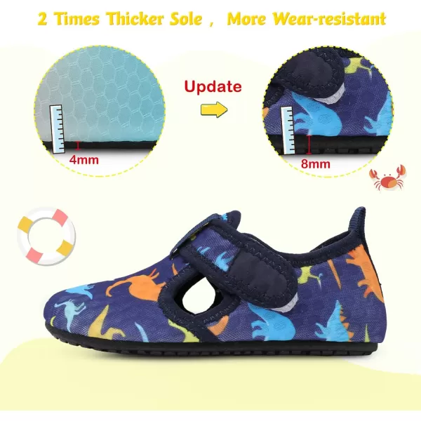 LeIsfIt Toddler Water Shoes Girls Boys Swim Beach Shoes Barefoot Aqua Socks Kids Non-Slip Water Socks