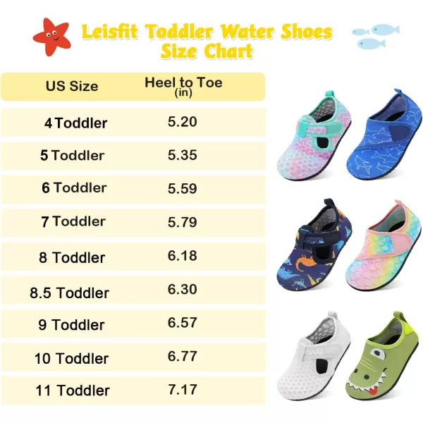 LeIsfIt Toddler Water Shoes Girls Boys Swim Beach Shoes Barefoot Aqua Socks Kids Non-Slip Water Socks