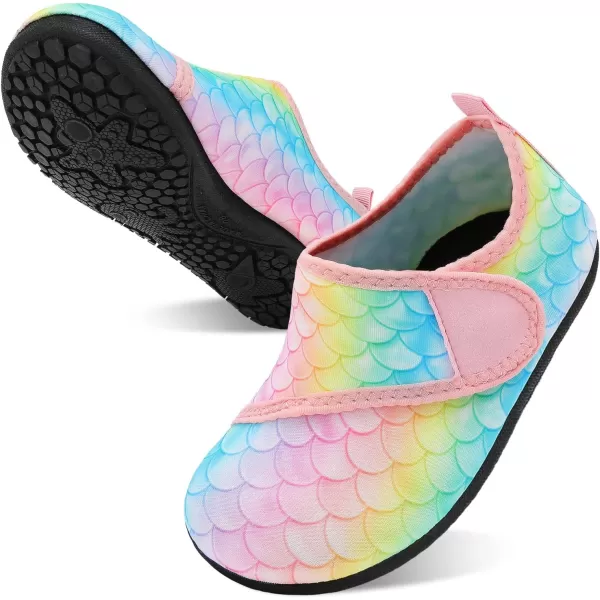 LeIsfIt Toddler Water Shoes Girls Boys Swim Beach Shoes Barefoot Aqua Socks Kids Non-Slip Water Socks