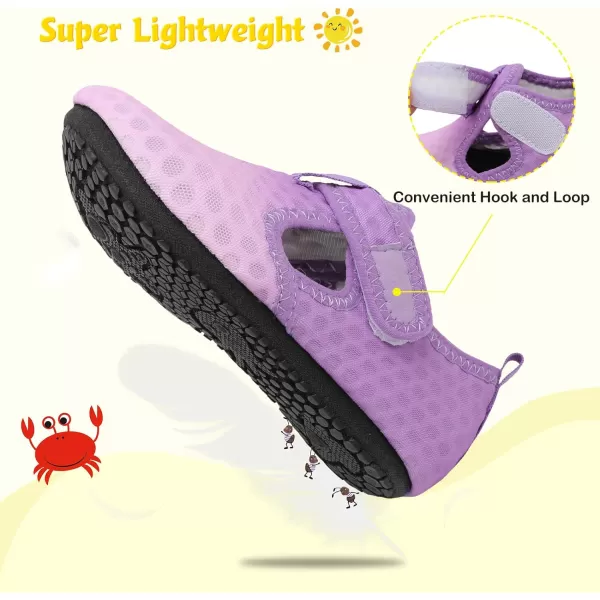 LeIsfIt Toddler Water Shoes Girls Boys Swim Beach Shoes Barefoot Aqua Socks Kids Non-Slip Water Socks