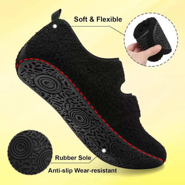 LeIsfIt Womens Mens Slippers Soft House Slippers Warm Fuzzy House Shoes Slipper Socks with Rubber Sole