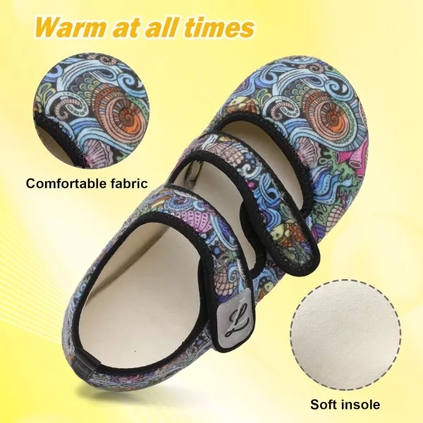 LeIsfIt Womens Mens Slippers Soft House Slippers Warm Fuzzy House Shoes Slipper Socks with Rubber Sole