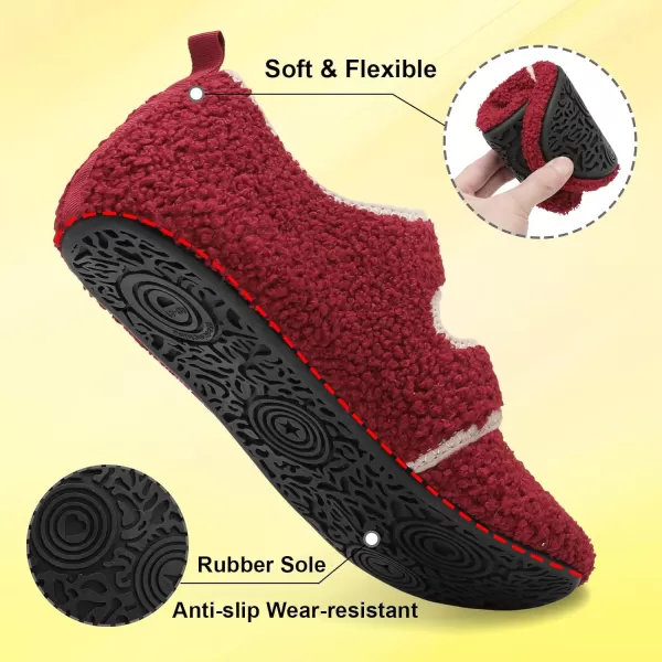 LeIsfIt Womens Mens Slippers Soft House Slippers Warm Fuzzy House Shoes Slipper Socks with Rubber Sole