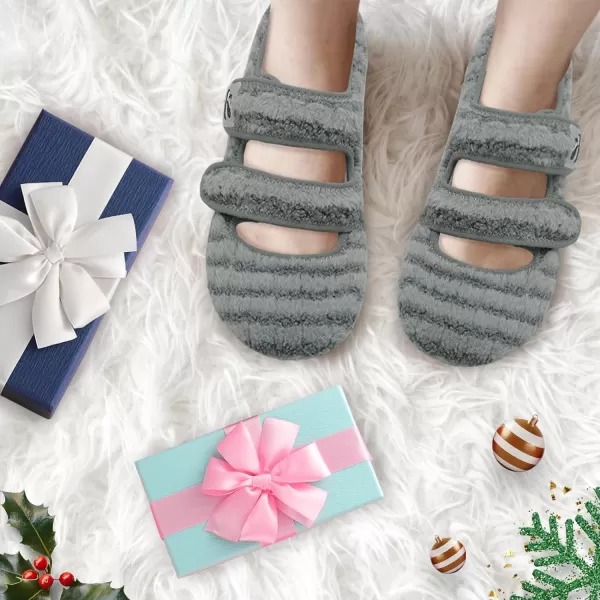 LeIsfIt Womens Mens Slippers Soft House Slippers Warm Fuzzy House Shoes Slipper Socks with Rubber Sole