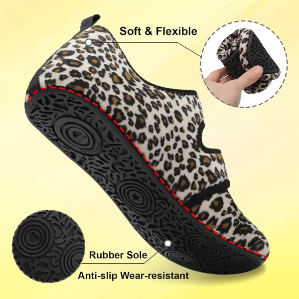 LeIsfIt Womens Mens Slippers Soft House Slippers Warm Fuzzy House Shoes Slipper Socks with Rubber Sole