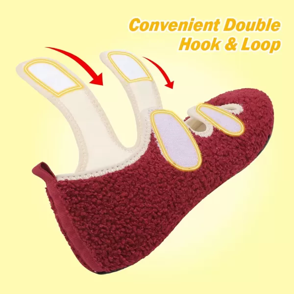 LeIsfIt Womens Mens Slippers Soft House Slippers Warm Fuzzy House Shoes Slipper Socks with Rubber Sole
