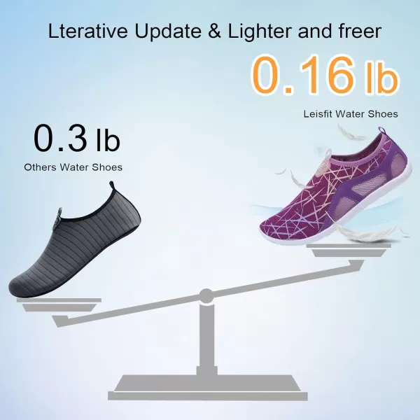 LeIsfIt Womens Mens Water Shoes Barefoot Quick-Dry Aqua Socks Slip-on Swim Beach Shoes for Surf Pool River Yoga