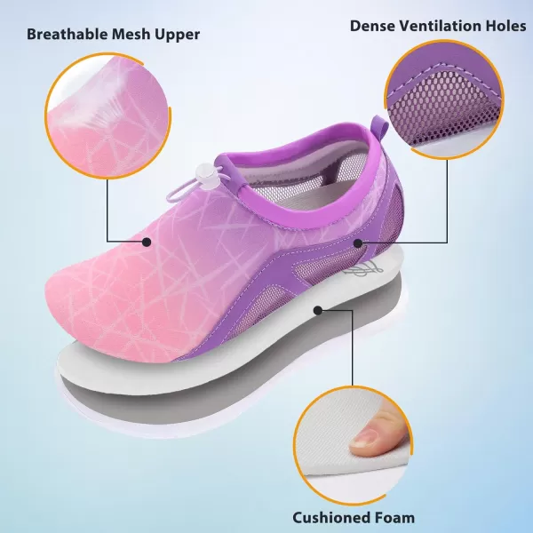 LeIsfIt Womens Mens Water Shoes Barefoot Quick-Dry Aqua Socks Slip-on Swim Beach Shoes for Surf Pool River Yoga