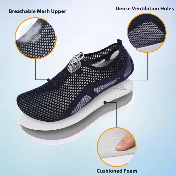 LeIsfIt Womens Mens Water Shoes Barefoot Quick-Dry Aqua Socks Slip-on Swim Beach Shoes for Surf Pool River Yoga