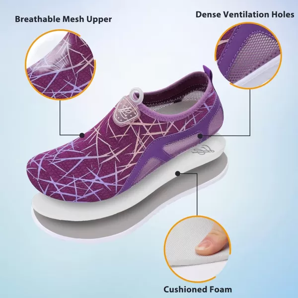 LeIsfIt Womens Mens Water Shoes Barefoot Quick-Dry Aqua Socks Slip-on Swim Beach Shoes for Surf Pool River Yoga