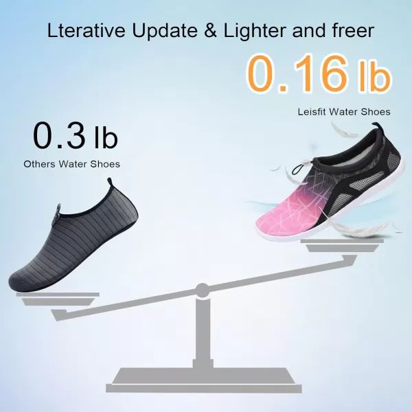 LeIsfIt Womens Mens Water Shoes Barefoot Quick-Dry Aqua Socks Slip-on Swim Beach Shoes for Surf Pool River Yoga