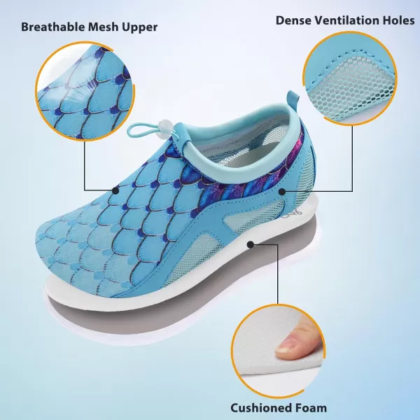 LeIsfIt Womens Mens Water Shoes Barefoot Quick-Dry Aqua Socks Slip-on Swim Beach Shoes for Surf Pool River Yoga