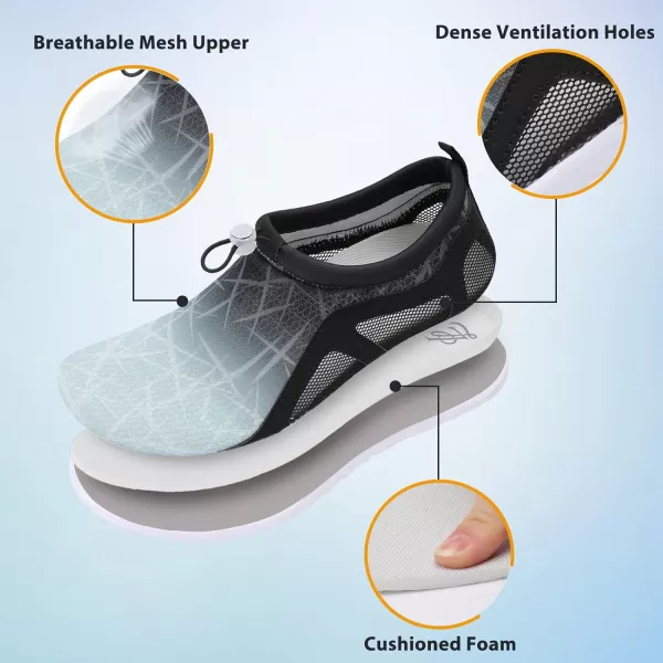 LeIsfIt Womens Mens Water Shoes Barefoot Quick-Dry Aqua Socks Slip-on Swim Beach Shoes for Surf Pool River Yoga