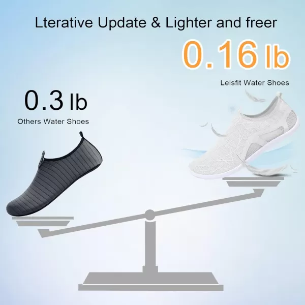 LeIsfIt Womens Mens Water Shoes Barefoot Quick-Dry Aqua Socks Slip-on Swim Beach Shoes for Surf Pool River Yoga