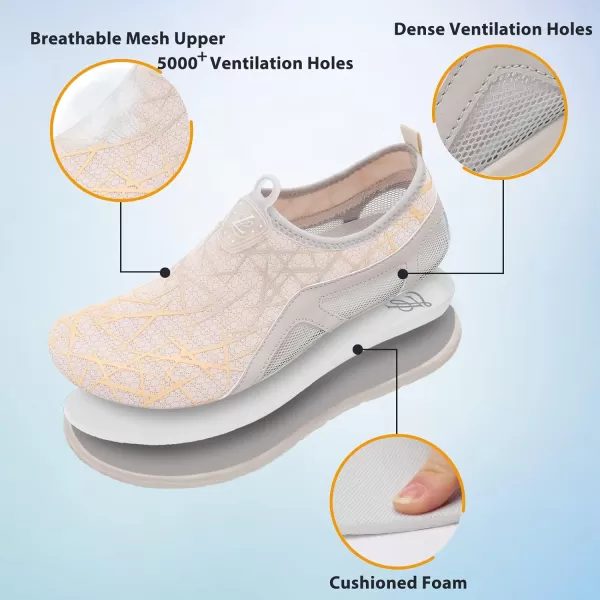 LeIsfIt Womens Mens Water Shoes Barefoot Quick-Dry Aqua Socks Slip-on Swim Beach Shoes for Surf Pool River Yoga