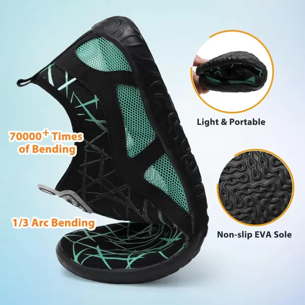 LeIsfIt Womens Mens Water Shoes Barefoot Quick-Dry Aqua Socks Slip-on Swim Beach Shoes for Surf Pool River Yoga