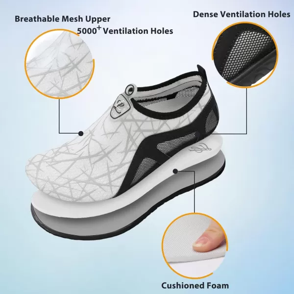 LeIsfIt Womens Mens Water Shoes Barefoot Quick-Dry Aqua Socks Slip-on Swim Beach Shoes for Surf Pool River Yoga