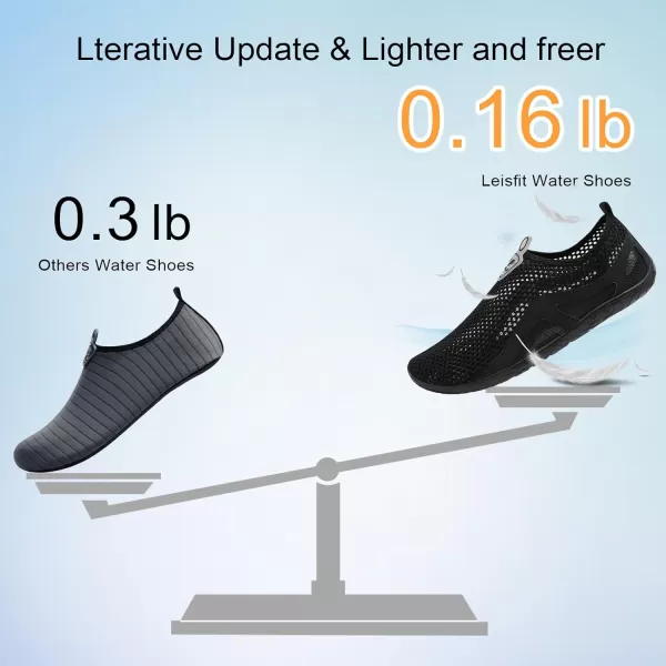 LeIsfIt Womens Mens Water Shoes Barefoot Quick-Dry Aqua Socks Slip-on Swim Beach Shoes for Surf Pool River Yoga