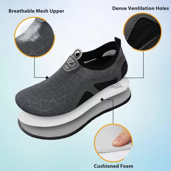 LeIsfIt Womens Mens Water Shoes Barefoot Quick-Dry Aqua Socks Slip-on Swim Beach Shoes for Surf Pool River Yoga