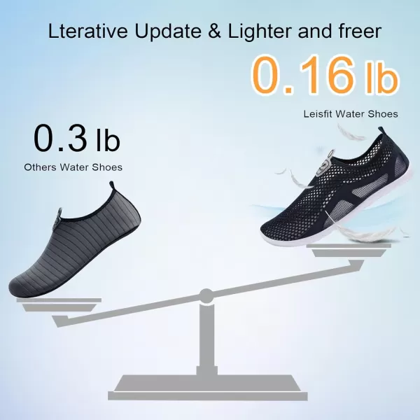 LeIsfIt Womens Mens Water Shoes Barefoot Quick-Dry Aqua Socks Slip-on Swim Beach Shoes for Surf Pool River Yoga