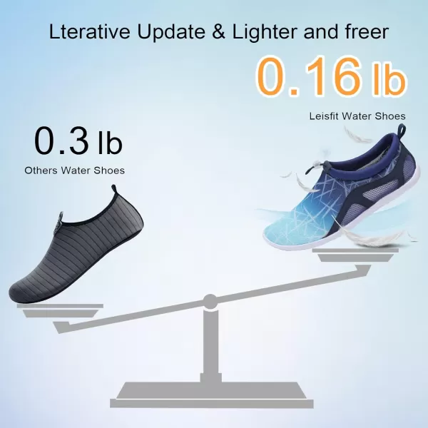 LeIsfIt Womens Mens Water Shoes Barefoot Quick-Dry Aqua Socks Slip-on Swim Beach Shoes for Surf Pool River Yoga