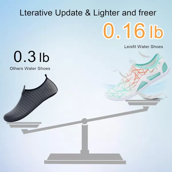 LeIsfIt Womens Mens Water Shoes Barefoot Quick-Dry Aqua Socks Slip-on Swim Beach Shoes for Surf Pool River Yoga