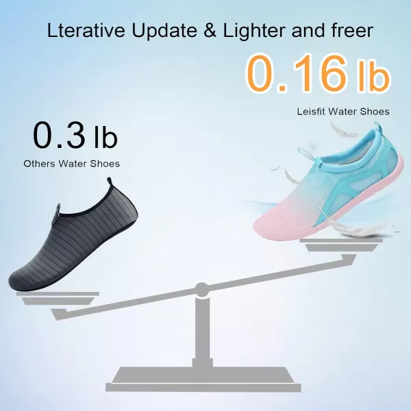 LeIsfIt Womens Mens Water Shoes Barefoot Quick-Dry Aqua Socks Slip-on Swim Beach Shoes for Surf Pool River Yoga