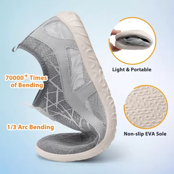 LeIsfIt Womens Mens Water Shoes Barefoot Quick-Dry Aqua Socks Slip-on Swim Beach Shoes for Surf Pool River Yoga