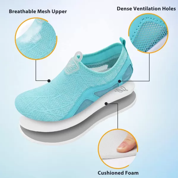 LeIsfIt Womens Mens Water Shoes Barefoot Quick-Dry Aqua Socks Slip-on Swim Beach Shoes for Surf Pool River Yoga