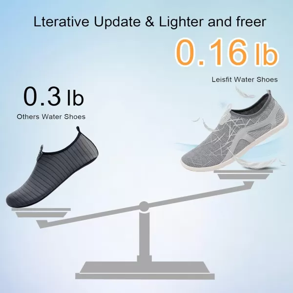 LeIsfIt Womens Mens Water Shoes Barefoot Quick-Dry Aqua Socks Slip-on Swim Beach Shoes for Surf Pool River Yoga