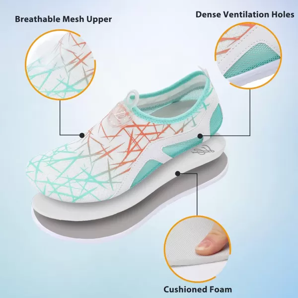 LeIsfIt Womens Mens Water Shoes Barefoot Quick-Dry Aqua Socks Slip-on Swim Beach Shoes for Surf Pool River Yoga