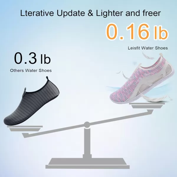 LeIsfIt Womens Mens Water Shoes Barefoot Quick-Dry Aqua Socks Slip-on Swim Beach Shoes for Surf Pool River Yoga