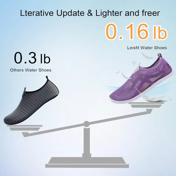LeIsfIt Womens Mens Water Shoes Barefoot Quick-Dry Aqua Socks Slip-on Swim Beach Shoes for Surf Pool River Yoga