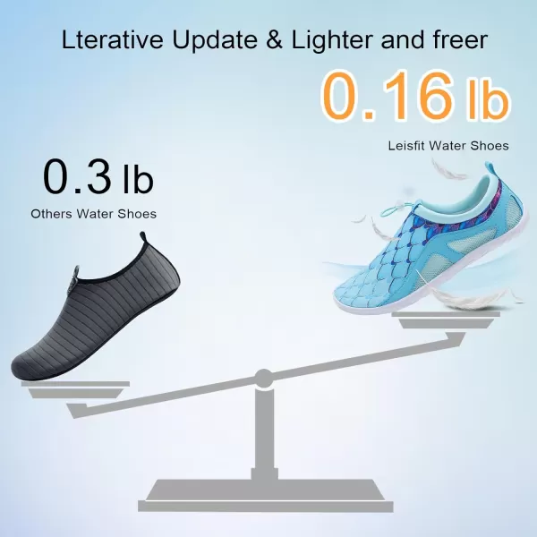 LeIsfIt Womens Mens Water Shoes Barefoot Quick-Dry Aqua Socks Slip-on Swim Beach Shoes for Surf Pool River Yoga