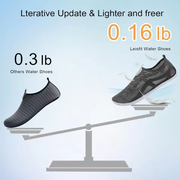 LeIsfIt Womens Mens Water Shoes Barefoot Quick-Dry Aqua Socks Slip-on Swim Beach Shoes for Surf Pool River Yoga