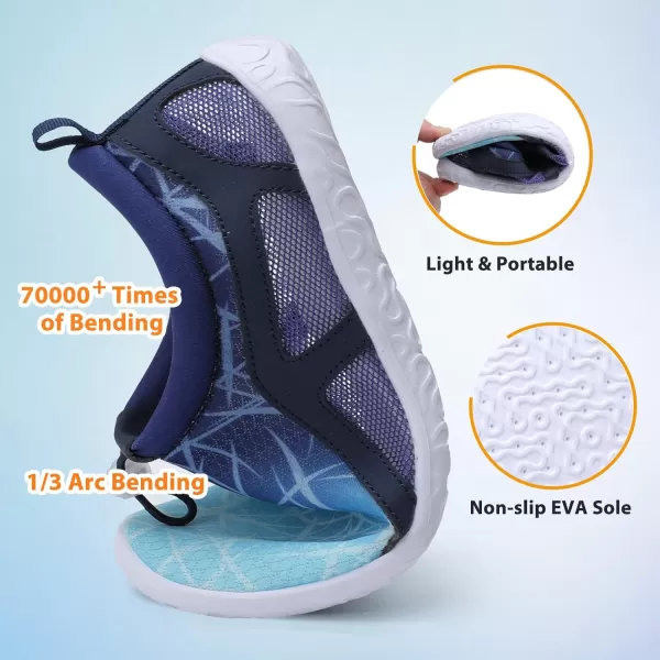 LeIsfIt Womens Mens Water Shoes Barefoot Quick-Dry Aqua Socks Slip-on Swim Beach Shoes for Surf Pool River Yoga