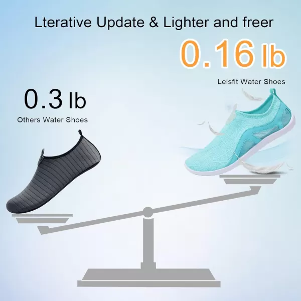 LeIsfIt Womens Mens Water Shoes Barefoot Quick-Dry Aqua Socks Slip-on Swim Beach Shoes for Surf Pool River Yoga