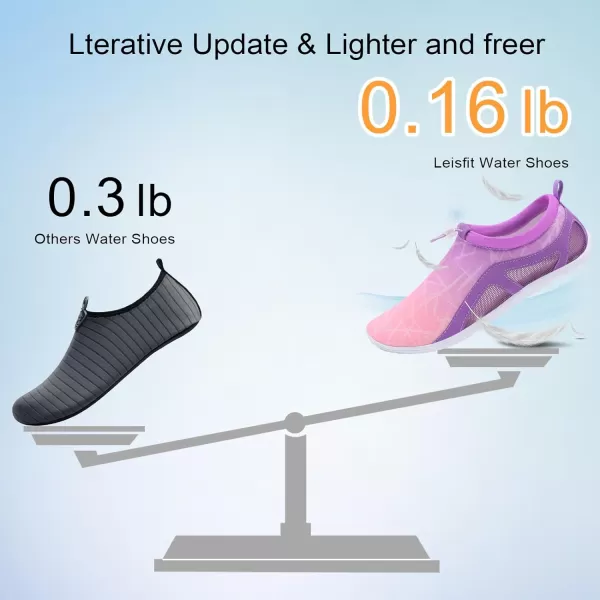 LeIsfIt Womens Mens Water Shoes Barefoot Quick-Dry Aqua Socks Slip-on Swim Beach Shoes for Surf Pool River Yoga