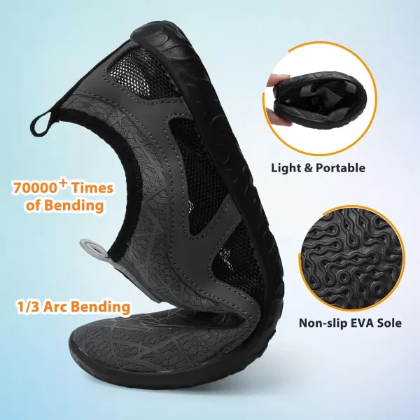 LeIsfIt Womens Mens Water Shoes Barefoot Quick-Dry Aqua Socks Slip-on Swim Beach Shoes for Surf Pool River Yoga