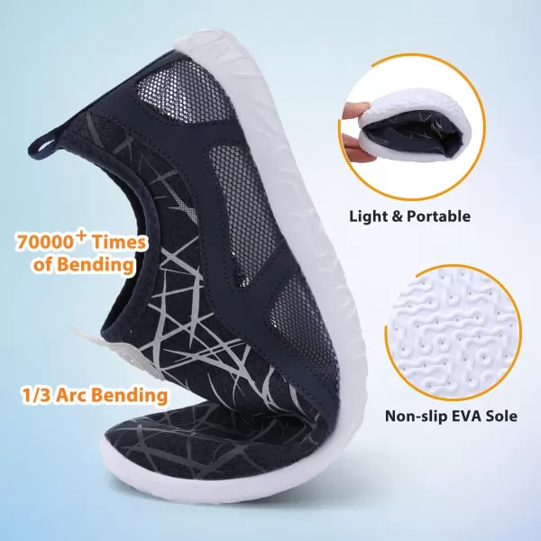 LeIsfIt Womens Mens Water Shoes Barefoot Quick-Dry Aqua Socks Slip-on Swim Beach Shoes for Surf Pool River Yoga