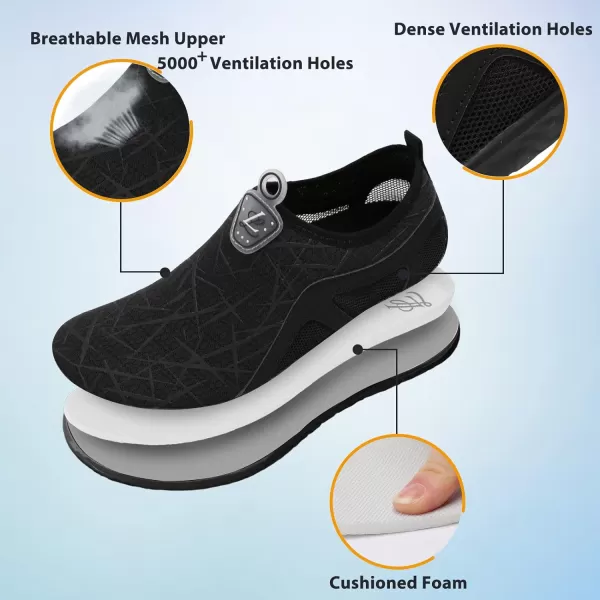 LeIsfIt Womens Mens Water Shoes Barefoot Quick-Dry Aqua Socks Slip-on Swim Beach Shoes for Surf Pool River Yoga